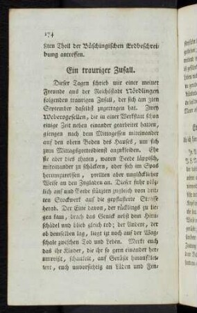 174 Ein trauriger Zufall