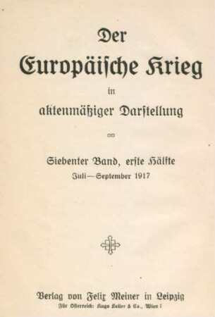 Bd. 7, Hälfte 1: Juli - September 1917