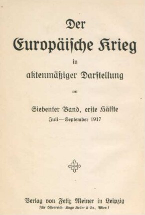 Bd. 7, Hälfte 1: Juli - September 1917