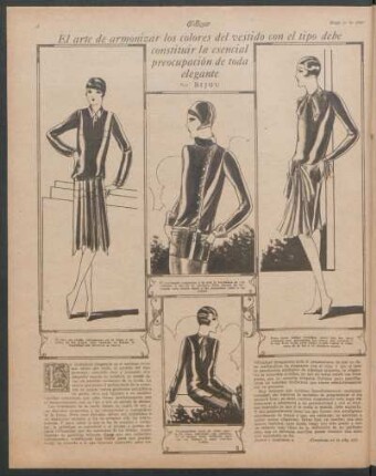 El arte de armonizar los colores del vestido con el tipo debe construir la esencial preocupación de toda elegante