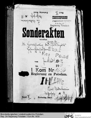 Be- und Entwässerung des Gemeinde- und Gutsbezirks Hohenschönhausen
