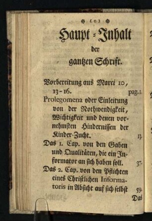Haupt-Inhalt der gantzen Schrift