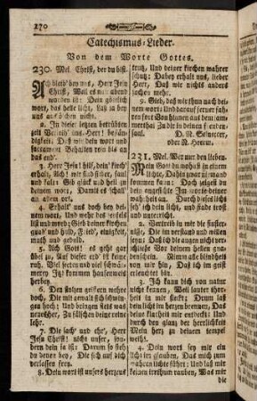 170-177, Catechismus-Lieder: Von dem Worte ... (230 - 239)