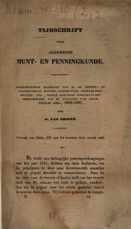 Tijdschrift voor algemeene munt- en penningkunde. 2. 1839, Stuk 3