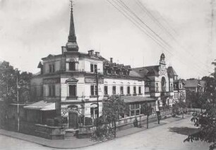 Dresden-Klotzsche, Königsbrücker Landstraße 73. Kurhaus Klotzsche (1888). Eckansicht