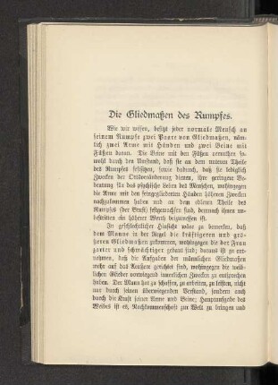 Die Gliedmaßen des Rumpfes.