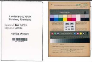 Entnazifizierung Wilhelm Herfeld, geb. 05.09.1907 (Abtl.Leiter)