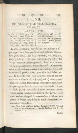 Tit. VII. De Iurisdictione Ecclesiastica Delegata