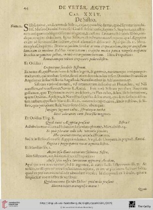 Cap. XXIV: De Sistro