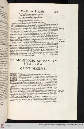 Capvt Decimvm: De Monstrosa Animantivm Statvra