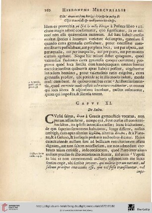 Caput. XI.: De Saltu