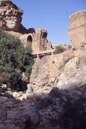 Aquaedukt der alten römischen Wasserleitung im Wadi [Israel-Exkursion]