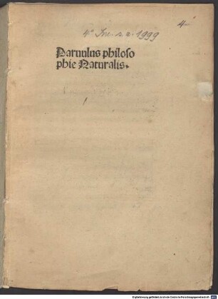 Parvulus philosophiae naturalis
