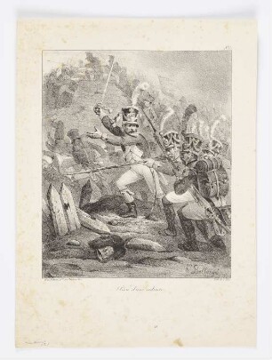 Prise d’une redoute, Blatt 4 der Folge "Album pour 1823"