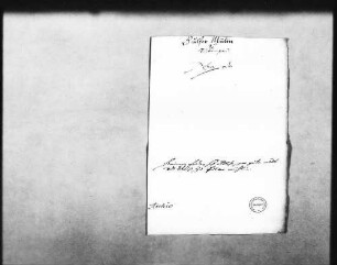 Skizze des Wasserrads und des Triebwerks mit Erläuterungen (Folio); Deckblatt mit Signatur