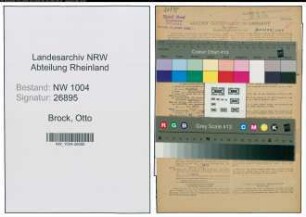 Entnazifizierung Otto Brock , geb. 08.07.1893 (Kaufmann)
