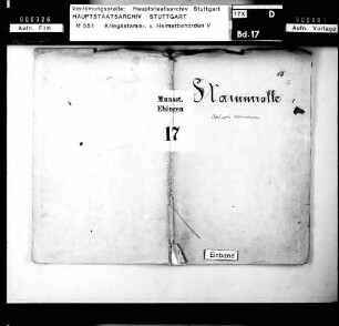Stammrolle der Munitionsanstalt (Zivilarbeiter und -innen)