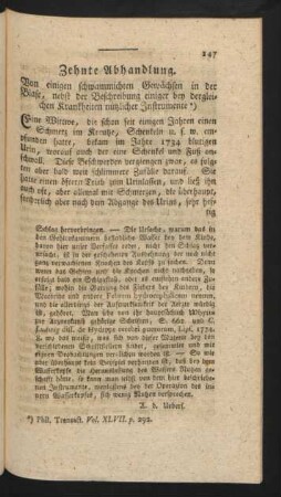 Zehnte Abhandlung. Von einigen schwammichten Gewächsen in der Blase ...