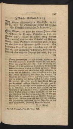 Zehnte Abhandlung. Von einigen schwammichten Gewächsen in der Blase ...