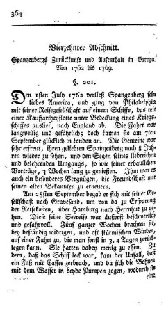 Spangenbergs Zurrückkunft und Aufenthalt in Europa von 1762 bis 1769