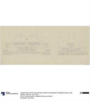 Neu Isenburg, Projekt Linkrustawerke, Doppelwohnhaus, zwei Aufrisse