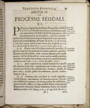 Sectio II. De Processu Feudali
