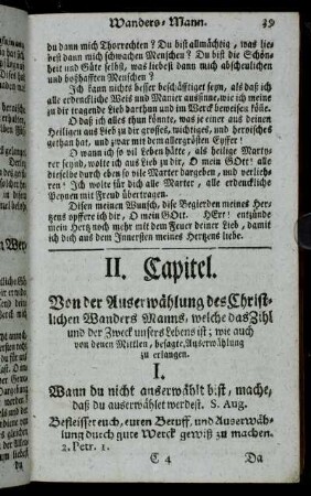 Wann du nicht auserwählt bist, mache, daß du auserwählet werdest. - Von der Verehrung der Mutter Gottes.