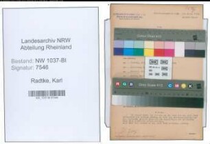Entnazifizierung Karl Radtke , geb. 06.03.1888 ()