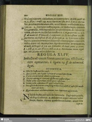 Regula XLIV. Inducta ad unum finem contrarium effectum