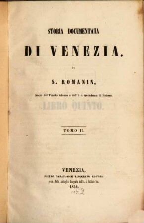 Storia documentata di Venezia, 2