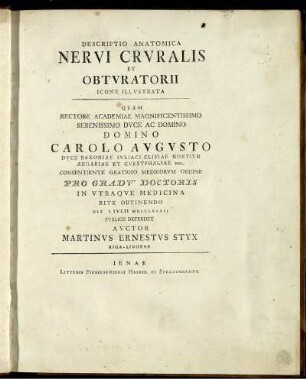 Descriptio Anatomica Nervi Cruralis Et Obturatorii Icone Illustrata