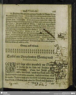 Epistel am Vierzehenden Sontag nach Trinitatis