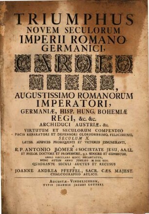 Triumphus novem seculorum imperii Romano-Germanici