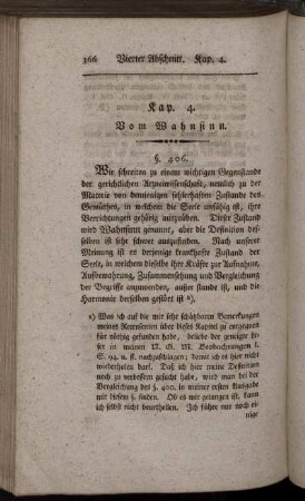 Kap. 4. Vom Wahnsinn.