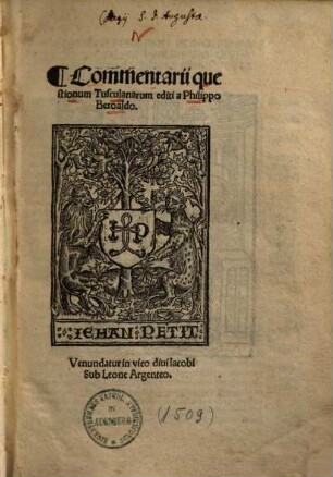 Commentarii questionum Tusculanarum