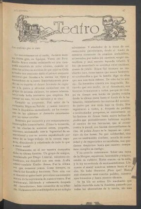 Teatro : Los artistas que se van.