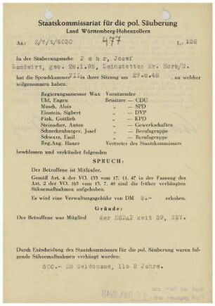 Fehr, Josef
