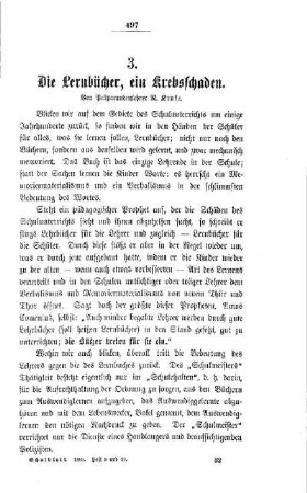 Die Lernbücher, ein Krebsschaden