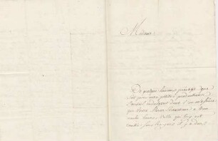 de Perrin an Karoline Luise von Baden (Versailles)