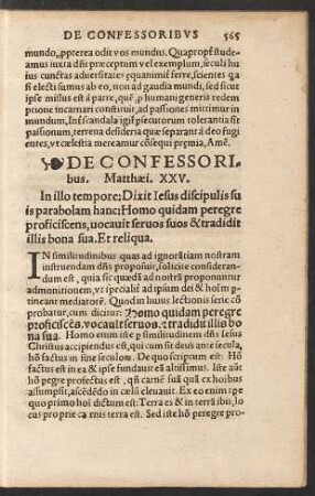 De Confessoribus.