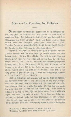 487-497 Jesus und die Erwartung des Weltendes