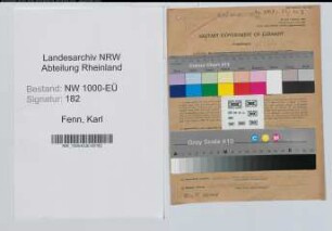 Entnazifizierung Karl Von De Fenn, geb. 12.04.1889 (Beamter)