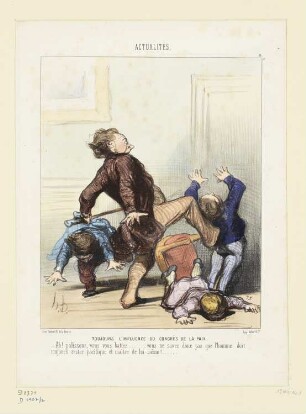 Toujours l'influence du congrès de la paix, Blatt 8 der Folge "Actualités“, in: "Le Charivari", Paris 1849