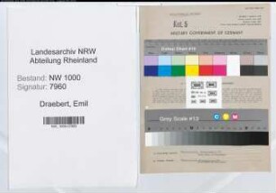 Entnazifizierung Emil Draebert, geb. 24.09.1894 (Regierungsobersekretaer)