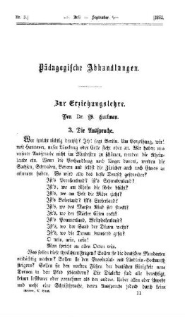 Zur Erziehungslehre : (Fortsetzung)