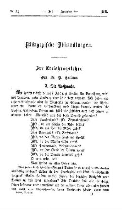 Zur Erziehungslehre : (Fortsetzung)