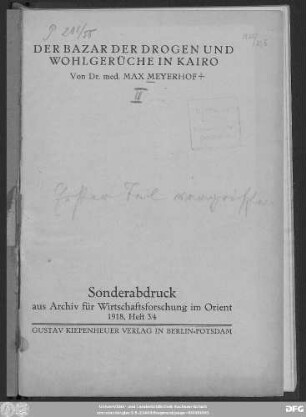 2: Der Bazar der Drogen und Wohlgerüche in Kairo