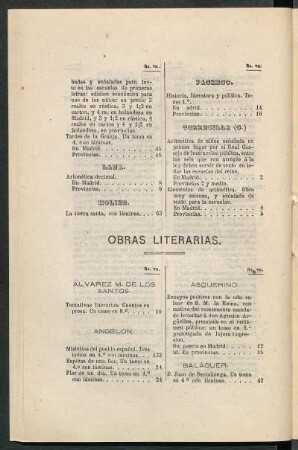Obras literarias.