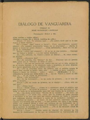 Diálogo de vanguardia : original