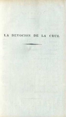 La devocion de la Cruz